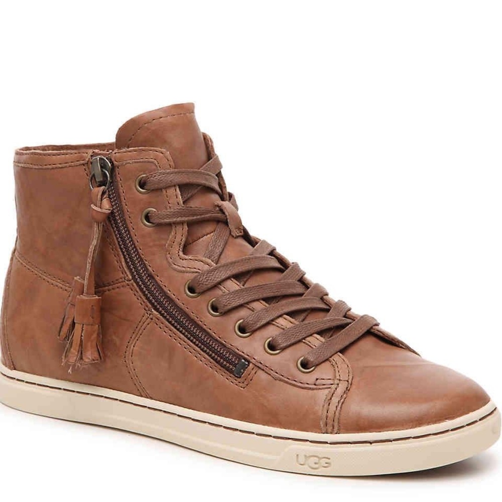 Ugg Blaney High-top sneaker brown leather lined 9.5